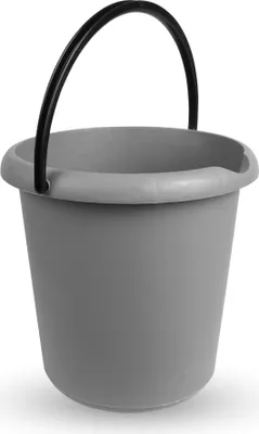Produktbild von Eimer - Anthrazit  1 Stück Haushaltseimer, 5 Liter, in vers. Farben, Putzeimer aus Stabilem Kunststoff, lebensmittelecht, BPA-frei,  EU