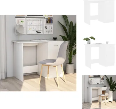 Immagine prodotto di vidaXL Scrivania bianca 100×50×76 cm in legno - Scrivanie