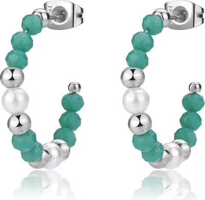 Image de Boucles d'oreilles Cercle Sagapò Argent Collection Glint - femme