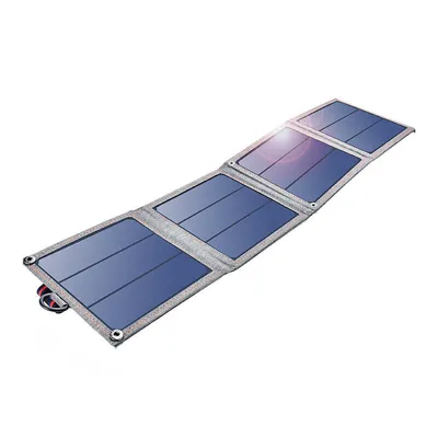 Produktbild von Choetech Reise-Solarpanel-Telefonladegert 14 W, USB-A, faltbar - Grau
