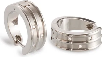 Produktbild von Boccia Damen Titan Scharnier-Creole mit Diamanten 05047-02