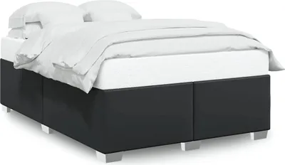 Image de vidaXL Sommier sans matelas noir 137x190 cm similicuir