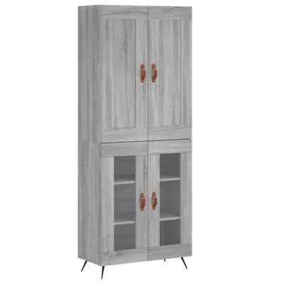 Produktbild von Highboard Grau Sonoma 69,5x34x180 cm Holzwerkstoff