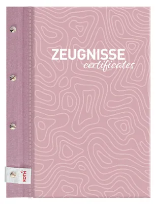 Produktbild von ROTH Zeugnismappe Pattern mit Buchschrauben "Dusty Rose" inkl. 12 PP-Hüllen