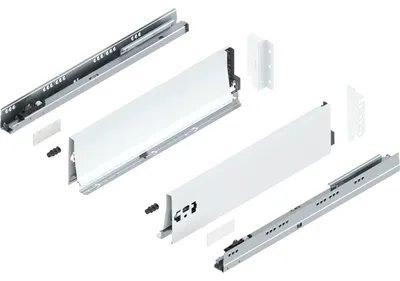 Produktbild von Blum Tandembox antaro K Schubladenschienen-Set | 1 Paar, 30kg 450mm | Vollauszug Blumotion, seidenweiß