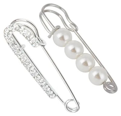 Produktbild von 2 Große Sicherheitsnadeln Brosche Frauen Silber Schmuck
