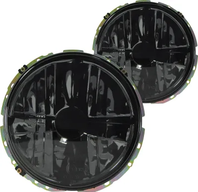 Zdjęcie produktu dla Reflektory z krzyżykiem jet black black smoke do VW Golf 1 + Carbio