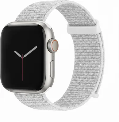Produktbild von Smartwatch Armband für Apple Watch Series 8 41mm Nylon Textil Band Ersatzband Wechselband Klettverschluss flexibel atmungsaktiv Weiß