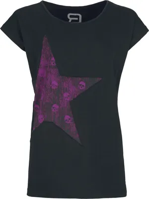 Produktbild von RED by EMP Damen schwarzes T-Shirt mit Print S