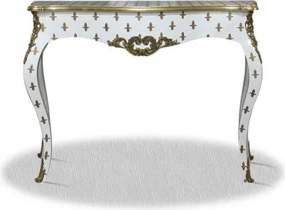 Produktbild von Casa Padrino Barock Konsole Weiß Gold 100 x 40 x H. 85 cm - Barock Konsolentisch