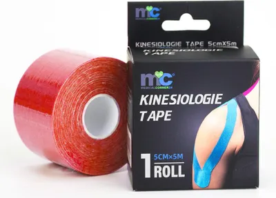 Produktbild von Medicalcorner24 Power Kinesiologie Tape rot 5 cm x 5 m