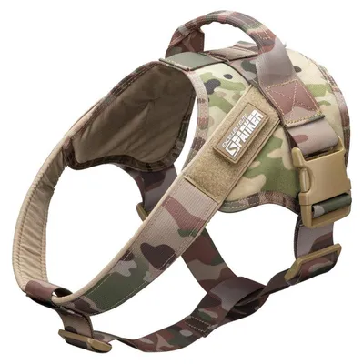 Produktbild von Taktisches Hundegeschirr Verstellbar Camouflage L Nylon