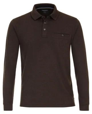 Produktbild von Casa Moda - Herren Polo-Shirt Langarm (403478000), Größe:6XL, Farbe:Braun (679)