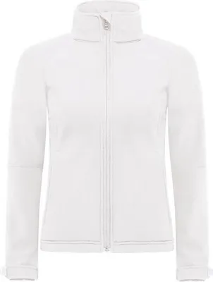 Produktbild von Damen-Softshelljacke, Kapuze - B&C HOODED SOFTSHELL/W - white - Größe XS