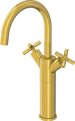 Produktbild von Steinberg Serie 250 Waschtischarmatur, hoch, schwenkbar, Zweigriff, mit Ablaufgarnitur, Ausladung 155mm, 2501550BG