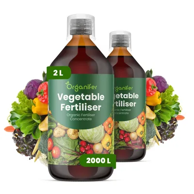 Zdjęcie produktu dla Nawóz Płynny dla Zeleninu 2x1 L – 3-4-3NPK – Do Zeleninu – Do Silny Wzrost, Tvorbu Kwiatów i Zvýšenie Výnosov – Organifer