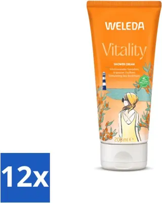 Obrázok produktu pre WELEDA - Rakytníkový sprchový krém Vital - 200 ml - hodnotné balenie - 12 kusov