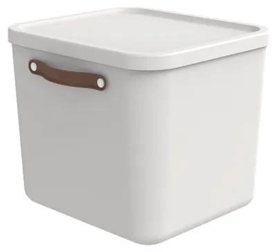 Produktbild von Rotho Aufbewahrungsbox 40L Maloja - Kunststoffbox mit Deckel - Stapelbox 39,5 x 38,0 x 34,0 cm - Plastikbox Ordnungsbox Allzweckkiste