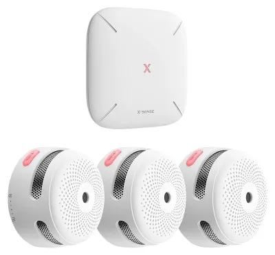 Produktbild von X-Sense FS31 RF-Rauchmelder-Set mit Basisstation SBS50 und 3x Smart-Rauchmelder XS01-M