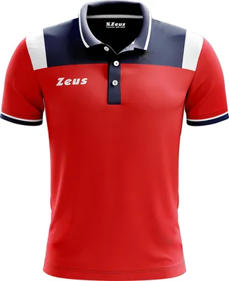 Produktbild von M|Zeus Vesuvio Herren Polo-Shirt navy rot