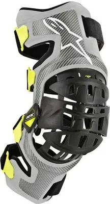 Produktbild von Alpinestars Bionic 7 Knee Brace Set Silver Yellow Fluo XL-XXL