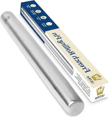 Produktbild von Famanu Teigrolle aus 100% Edelstahl - ideal für Fondant, Teig und Gebäck