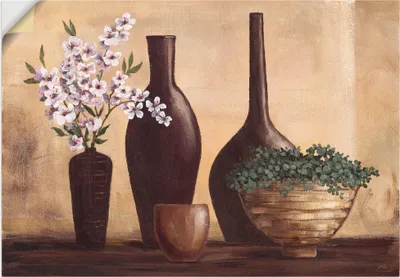 Produktbild von ARTland Wandbild, selbstklebend Stillleben in Beige II Größe: 100x70 cm