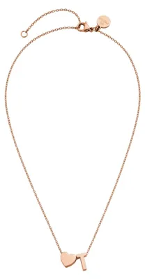 Produktbild von Purelei Kette mit Buchstaben (T/Roségold) Damen Halskette aus Edelstahl