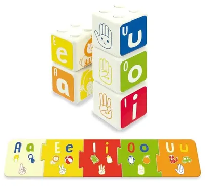 Produktbild von Educa Lernspiel Educubes Baby I Vokale Mehrfarbig Kinder Mehrfarbig One Size