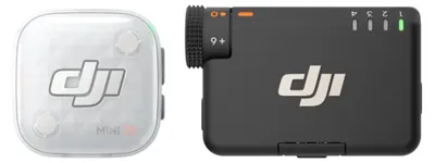 Produktbild von DJI Mic Mini 2S (1 TX + 1 RX), Omnidirektional, 130 dB, 22 dB, Kamera-Montageaufnehmer, Integrierter Sender, 2,4 - 2,4835 GHz
