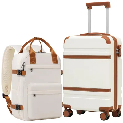 Productafbeelding van Cabinekoffer 55 x 35 x 20 cm voor Ryanair handbagage, harde koffer met slot