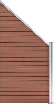 Produktbild von vidaXL Zaunelement WPC 95x(105-180) cm Braun