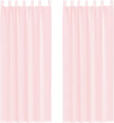 Produktbild von vidaXL Voile Vorhänge mit Schlaufen 2 Stk. Hellrosa 140x260 cm