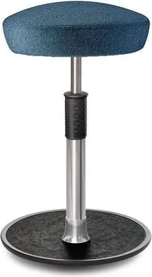 Produktbild von Sitz- Stehhocker Free Tall Hutsitz Camira Rivet Ozeanblau Chrom /schwarz.