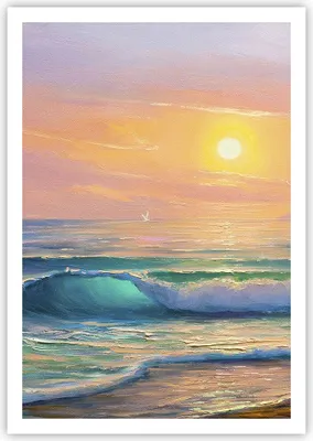 Produktbild von Poster - Poster ohne Rahmen - Meer Welle Ufer - 70x100 cm - Wand Bild - Wanddeko - Wandbilder - Kunstposter - Wandposter - Bilder - Kunstdruck - Wanddekoration - Wandbild - P2XPA70x100-3915