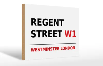Produktbild von Holzschild London 30x20cm Westminster Regent Street W1
