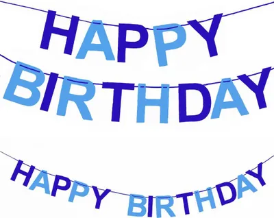Produktbild von Oblique Unique Happy Birthday Girlande Banner Geburtstag Party Jungen - blau