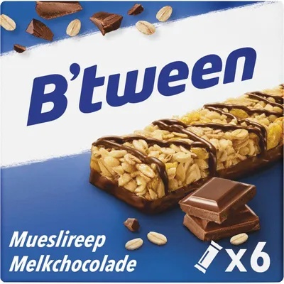 Immagine prodotto di Hero B'tween Granenreep con cioccolato al latte, 150 g - snack croccante da portare in viaggio