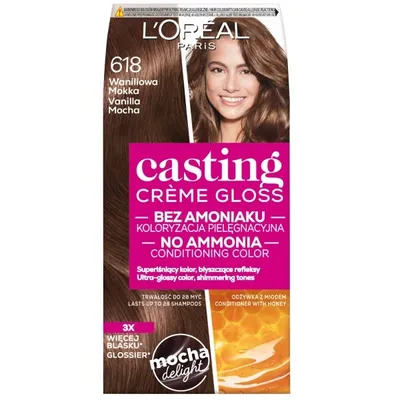 Produktbild von L'Oreal Paris Casting Creme Gloss Haarfarbe 618 Vanille-Mokka - 1er Pack (180 ml)
