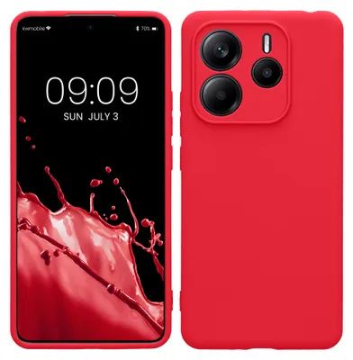Produktbild von kwmobile Handyhülle für Xiaomi Redmi Note 14 5G (Nicht für 4G) Hülle - weiches Handy Silikon Case - Schutzhülle Cover - Neon Pink