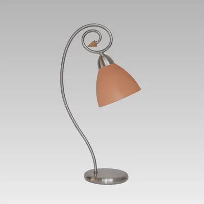 Productafbeelding van Tafel lamp RIALTO, 1x E27/40W, satijn nikkel/oranje, L: 245, H: 480, dimbaar