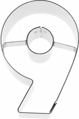 Image de Birkmann Emporte-pièce nombre 9, emporte-pièce, moule à biscuit, biscuit, acier inoxydable, 6 cm, 196643