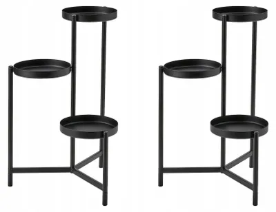 Produktbild von IKEA OLIVBLAD 2er-Set Blumentopfständer schwarz 58 cm