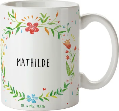 Produktbild von Mr. & Mrs. Panda Pott Mathilde - Geschenk, Kaffeebecher, Kaffeetasse, tasse für büro, Becher, Teetasse
