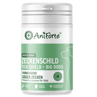 Zdjęcie produktu dla AniForte – środek przeciw kleszczom dla dużych psów o wadze 35–50 kg, 60 kapsułek – wspomaga ochronę przed kleszczami, naturalny i skuteczny, zawiera drożdże piwne i witaminę B