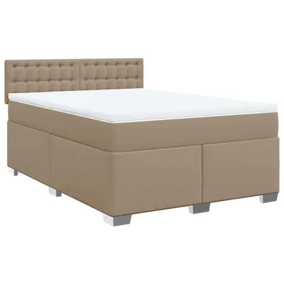 Produktbild von vidaXL Boxspringbett Matratze Cappuccino-Braun 140x200cm Kunstleder