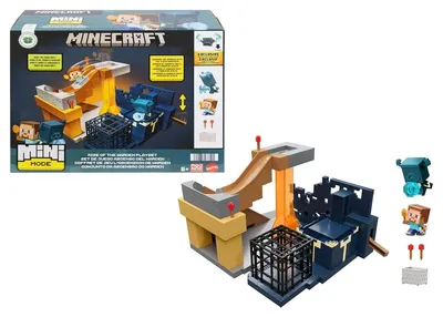 Produktbild von Mattel HXT72 - Minecraft - Mojang Studios - Mini Mode Warden Spielset, Aufstieg des Wärters