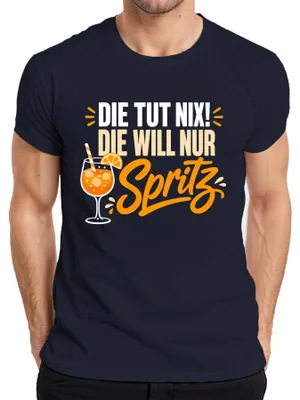 Immagine prodotto di Questa maglietta da uomo, di colore blu navy, taglia L, è ideale per l'estate e presenta una scritta divertente a tema aperitivo