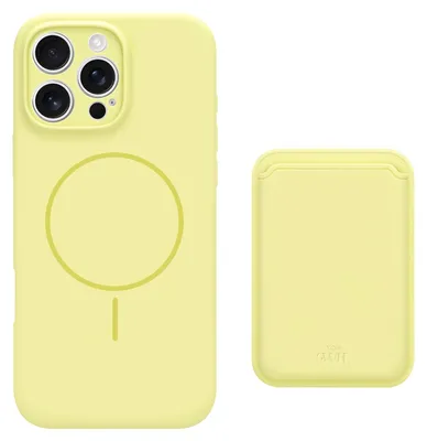 Produktbild von Silicone Hülle with MagSafe Wallet (Yellow)  - Kompatibel mit iPhone 13 Pro