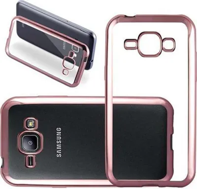 Produktbild von Cadorabo Hülle für Samsung Galaxy J1 2015 Etui in Rosa Schutzhülle Handyhülle TPU Silikon Cover Case